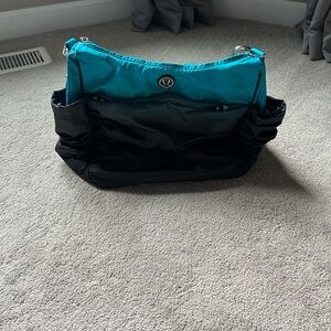 Lululemon Athletica Teal and Black Gym Bag